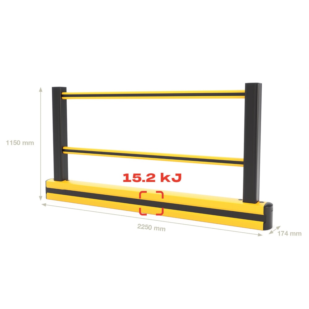 Produktabbildung Nr. 4: BOPLAN® Rammschutzplanke Flex Impact® FLIP200F Plus, Innen- und Außenbreich, Länge 2.250 mm