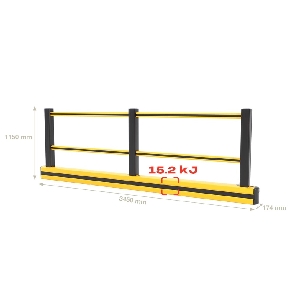 Produktabbildung Nr. 4: BOPLAN® Rammschutzplanke Flex Impact® FLIP200F Plus, Innen- und Außenbreich, Länge 3.450 mm