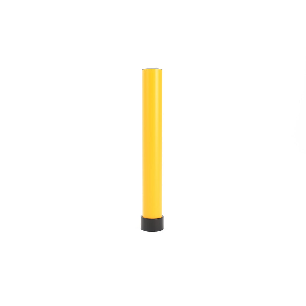 Produktabbildung: BOPLAN® Rammschutzpoller Flex Impact® BO125L EV für den Schutz von Ladestationen, Innen- und Außenbereich, Höhe 1.000 mm, Grundplatte zinkbeschichtet, gelb