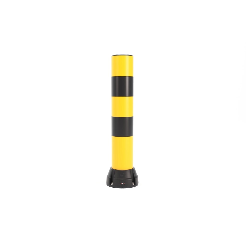 Produktabbildung: BOPLAN® Rammschutzpoller Flex Impact® BO170B, Innen- und Außenbereich, Höhe 1.000 mm, gelb / schwarz