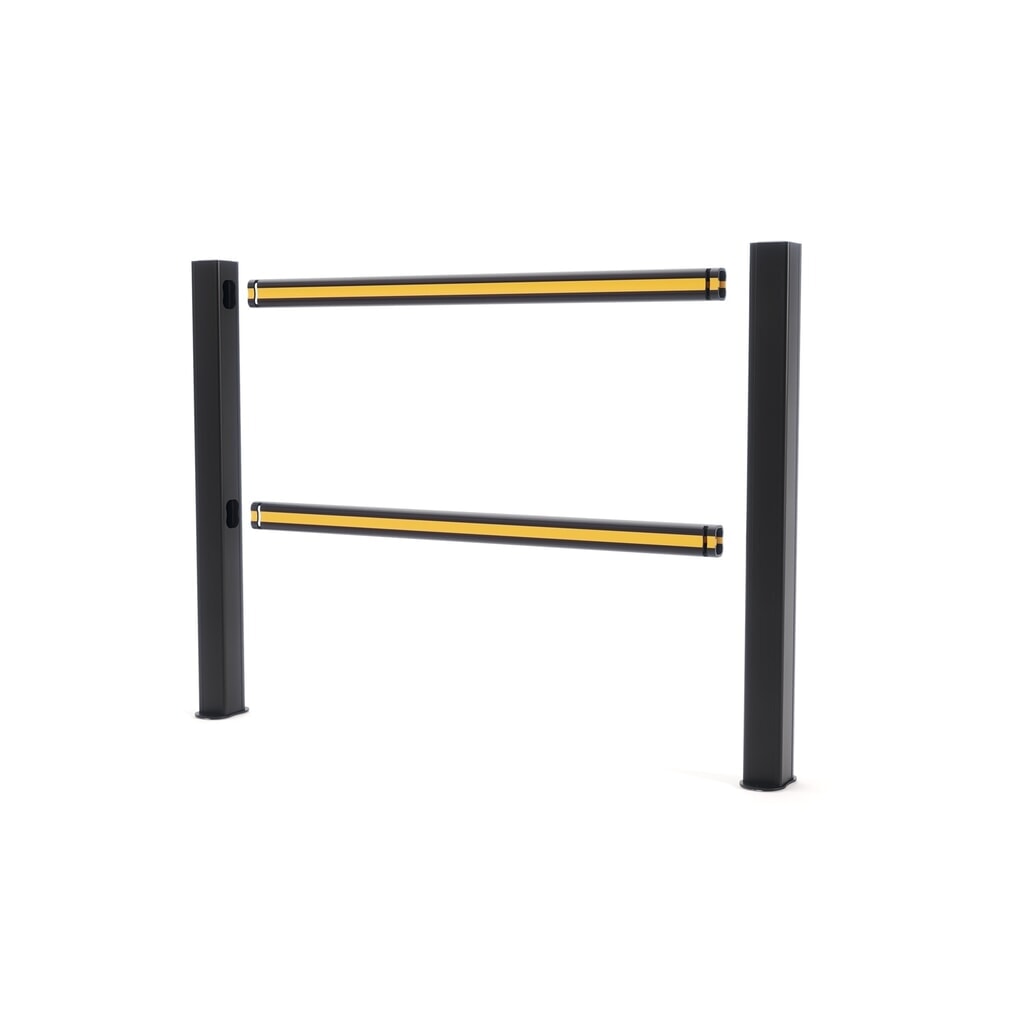 BOPLAN® Rammschutzgeländer Flex Impact® HD Light, schwarz, Innenbereich, HxL 1.145 x 1.250 mm Produktabbildung: BOPLAN® Rammschutzgeländer Flex Impact® HD Light, schwarz, Innenbereich, HxL 1.145 x 1.250 mm