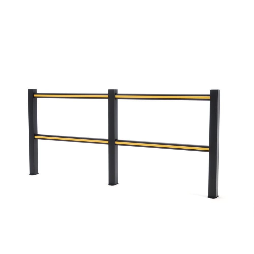 Produktabbildung Nr. 1: BOPLAN® Rammschutzgeländer Flex Impact® HD Light, schwarz, Innenbereich, HxL 1.145 x 2.500 mm