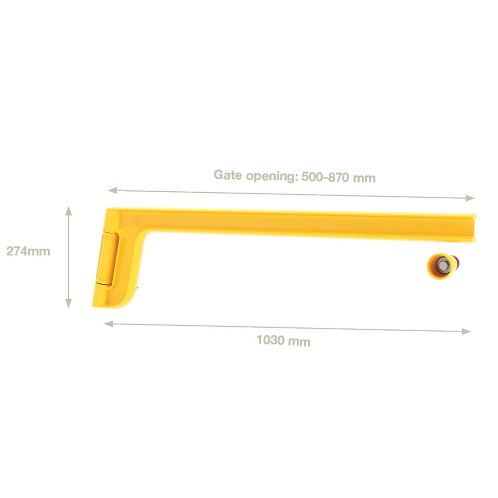 Produktabbildung Nr. 2: BOPLAN® Single Axes Gate® Sicherheitstür für Rammschutzgeländer, Innen- und Außenbereich, für 870 mm Türöffnung