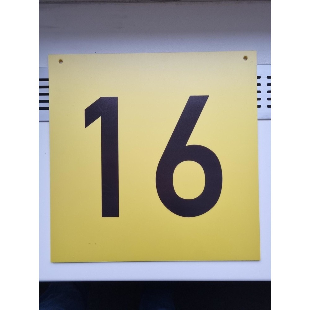 Product afbeelding: Borden voor rekrijen, 300 x 300 mm, geel