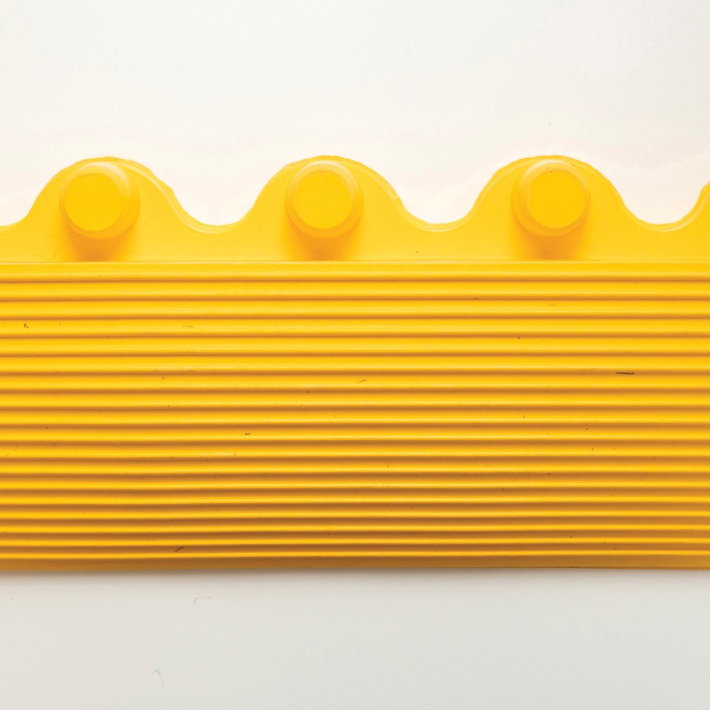 N° de l'image du produit 2 : Bordure pour tapis de sol NoTrax Slabmat Carré™, femelle, jaune