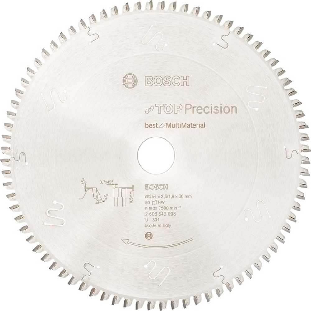 Produktabbildung: BOSCH Kreissägeblatt AD 254mm Z.80 HLTCG Bohr.30mm Schnitt-B.2,3mm