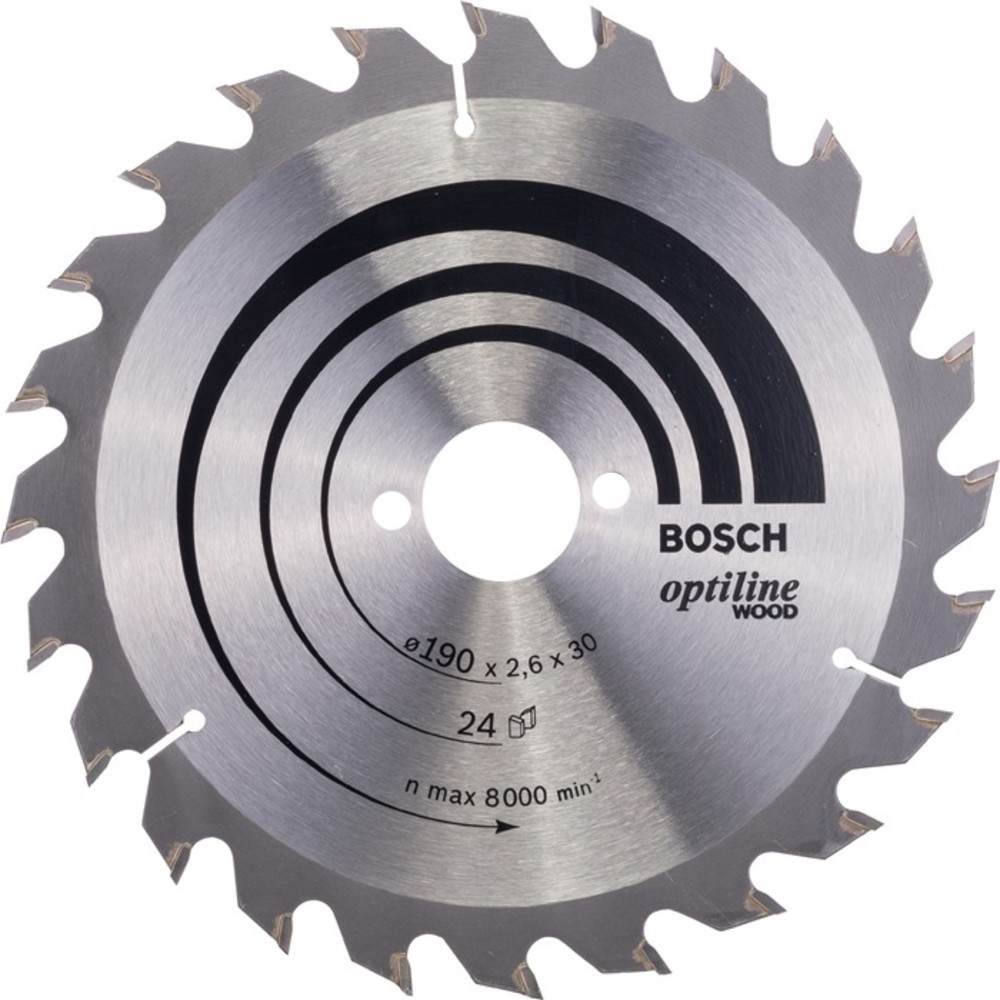 Produktabbildung Nr. 2: Kreissägeblatt Optiline Wood AD 190mm Z.24 WZ Bohr.30mm Schnitt-B.2,6mm