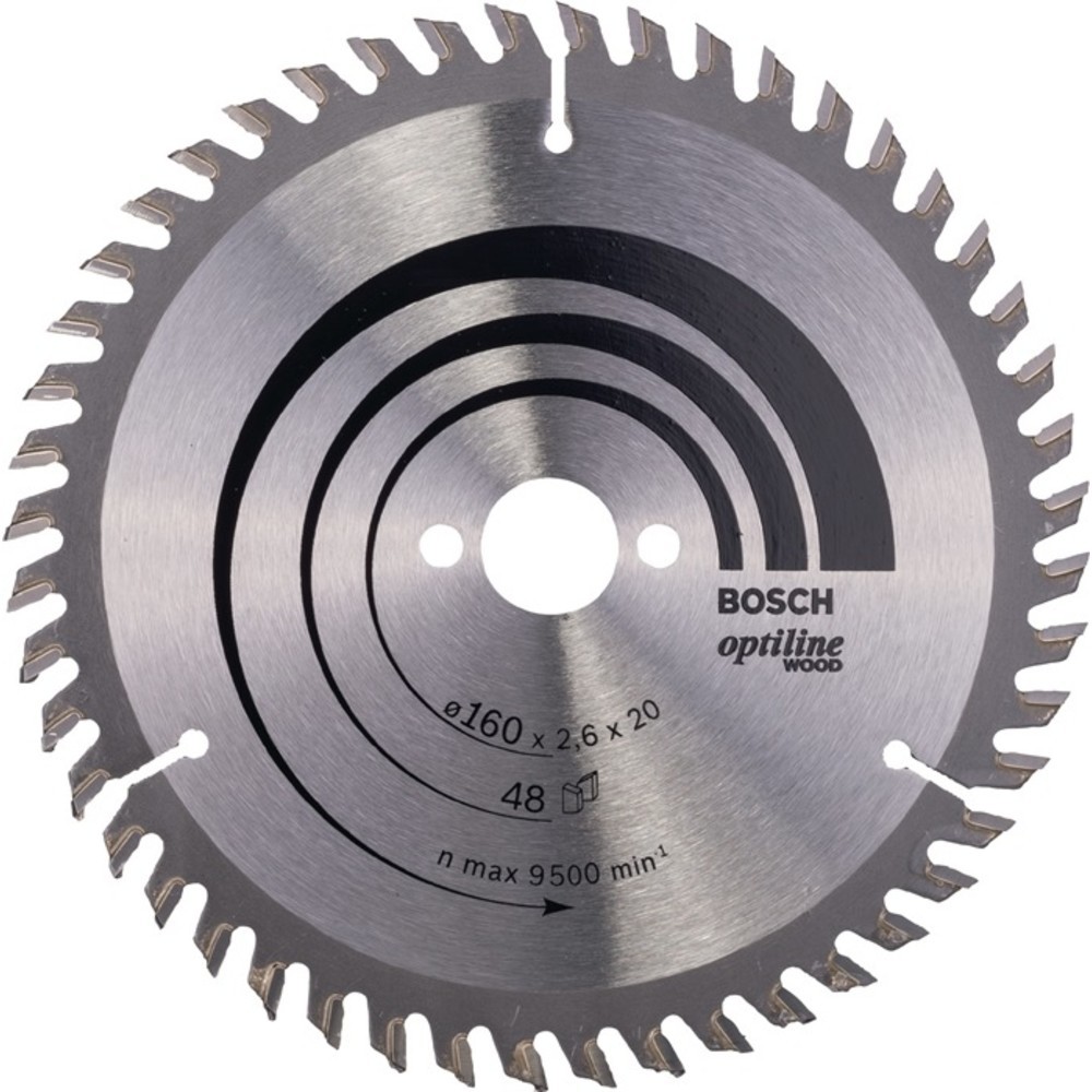 Produktabbildung Nr. 2: Kreissägeblatt Optiline Wood AD 160mm Z.48 WZ Bohr.20mm Schnitt-B.2,6mm