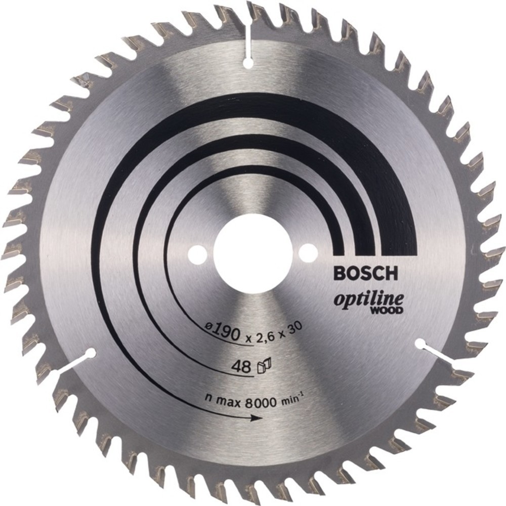 Produktabbildung Nr. 2: Kreissägeblatt Optiline Wood AD 190mm Z.48 WZ Bohr.30mm Schnitt-B.2,6mm