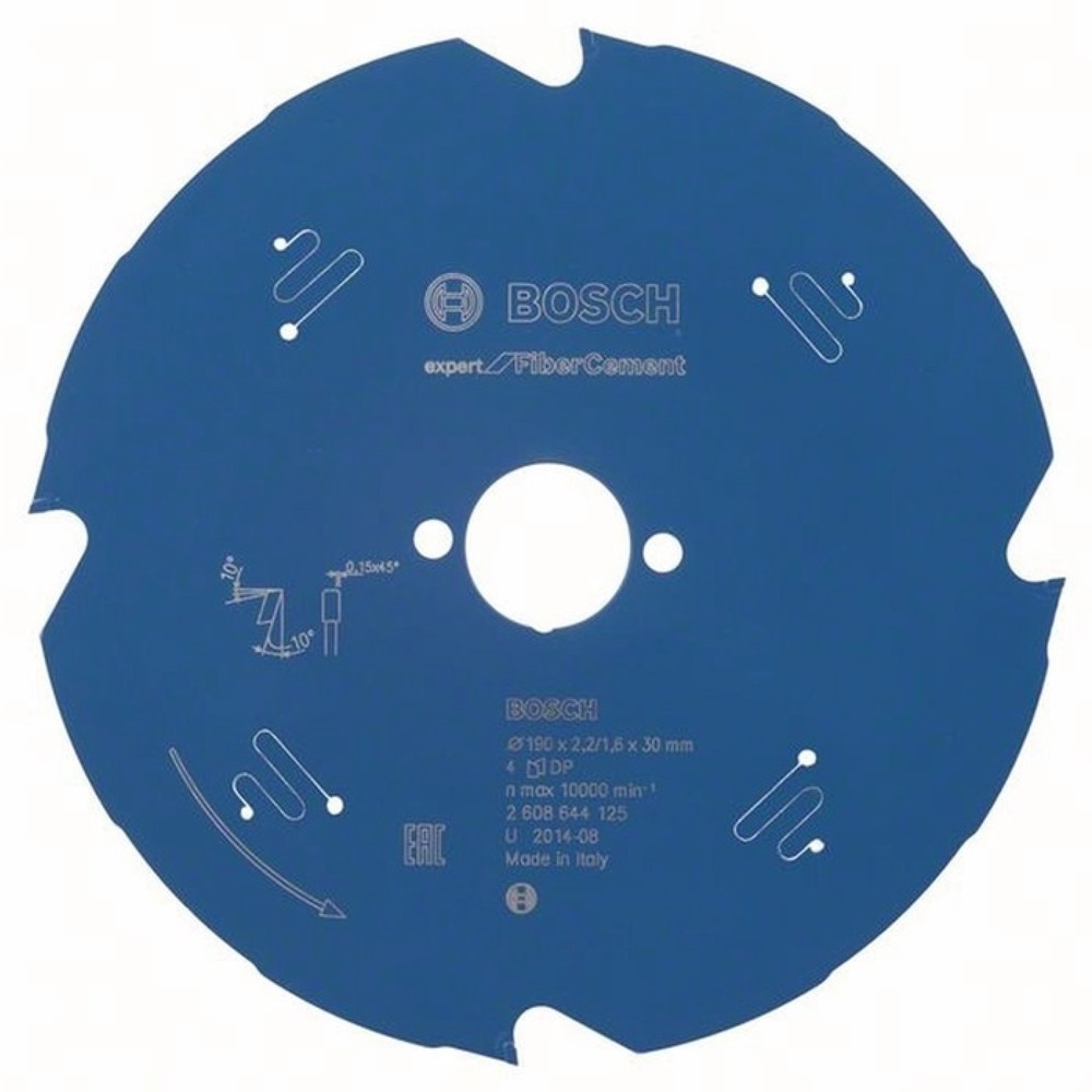 Produktabbildung: BOSCH Kreissägeblatt AD 190mm Z.4 TCG Bohr.30mm Schnitt-B.2,2mm HM