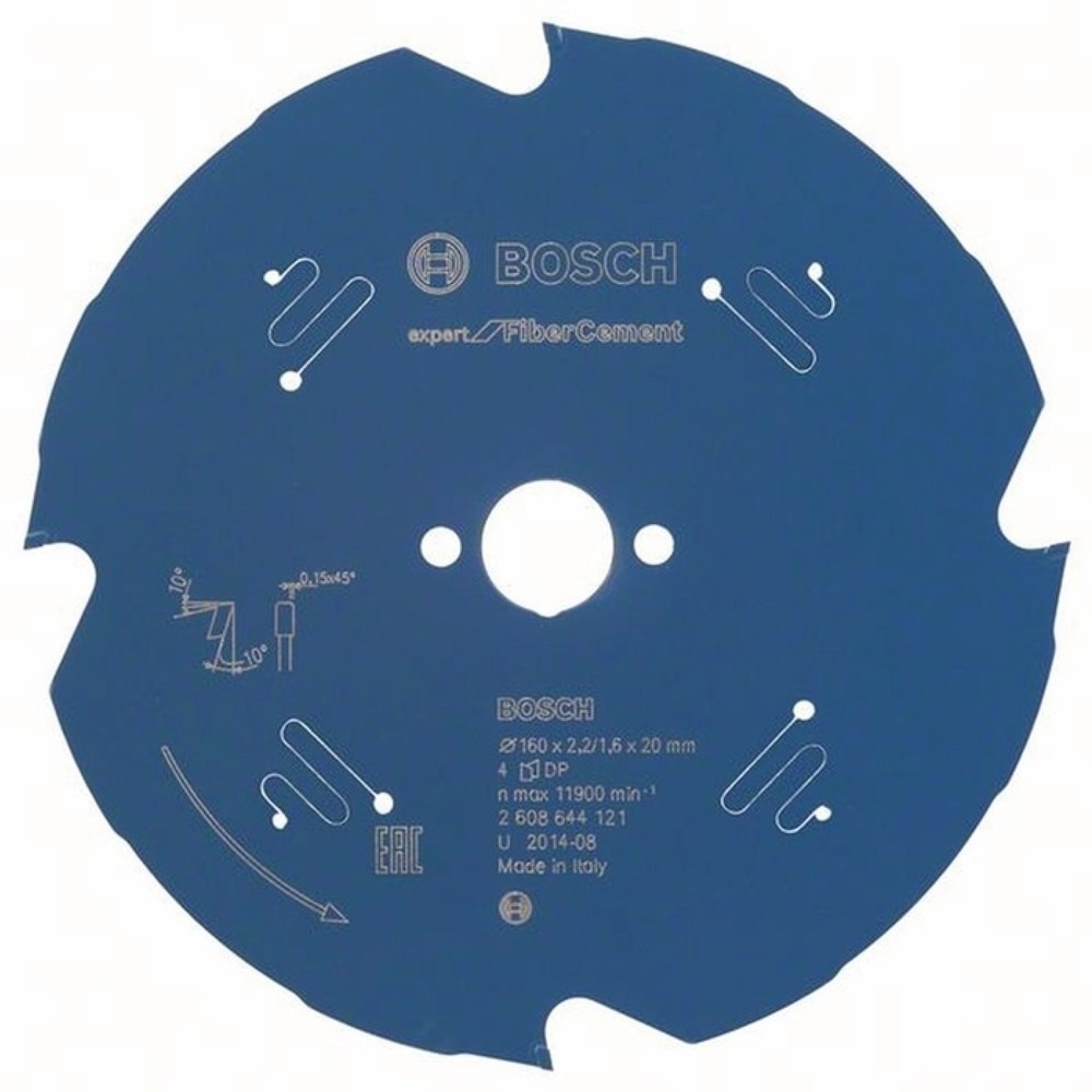 Produktabbildung: BOSCH Kreissägeblatt AD 160mm Z.4 TCG Bohr.20mm Schnitt-B.2,2mm HM