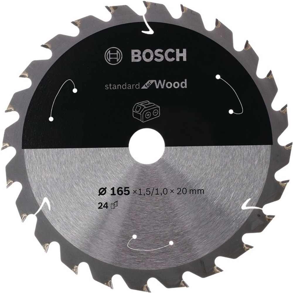 Produktabbildung: BOSCH Kreissägeblatt Stand.for Wood AD 136mm Z24 WZ Bohr.20mm Schnitt-B.1,5mm HM