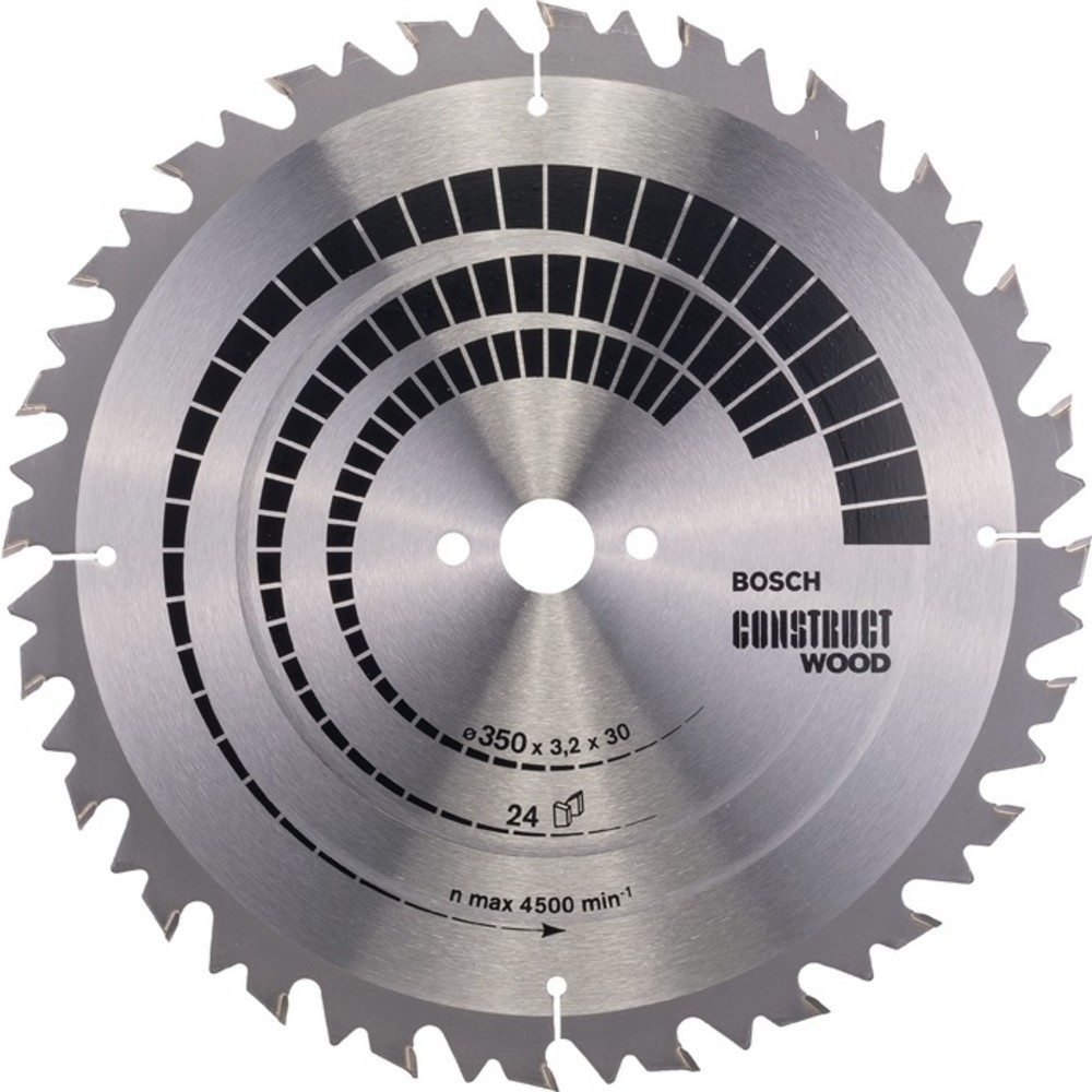 Produktabbildung Nr. 2: BOSCH Kreissägeblatt AD 350mm Z.24 WZ Bohr.30mm Schnitt-B.3,2mm HM
