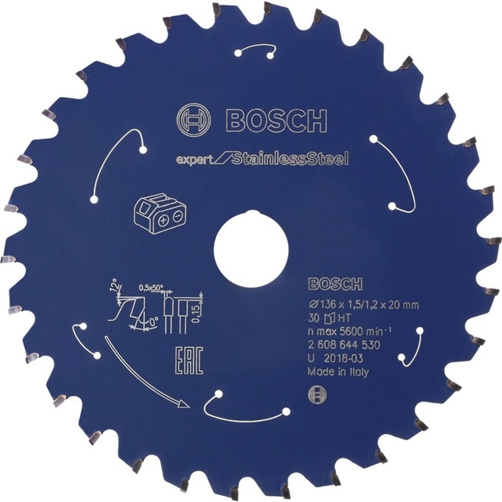 Produktabbildung: BOSCH Kreissägeblatt AD 136mm Z.30 HLTCG Bohr.20mm Schnitt-B.1,5mm HM