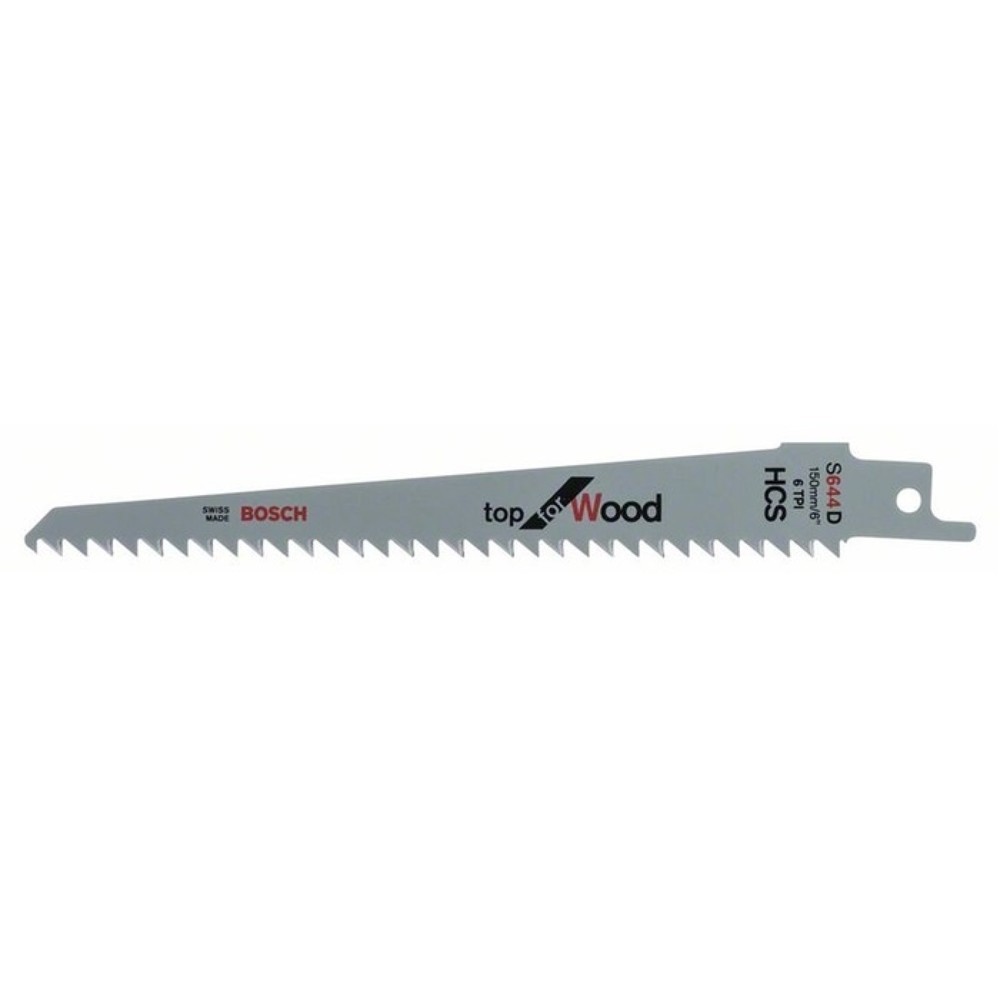 Produktabbildung: BOSCH Säbelsägeblatt S1531 L L.240mm B.19mm TPI 5 5mm geschr.,geschl.5 St./Karte