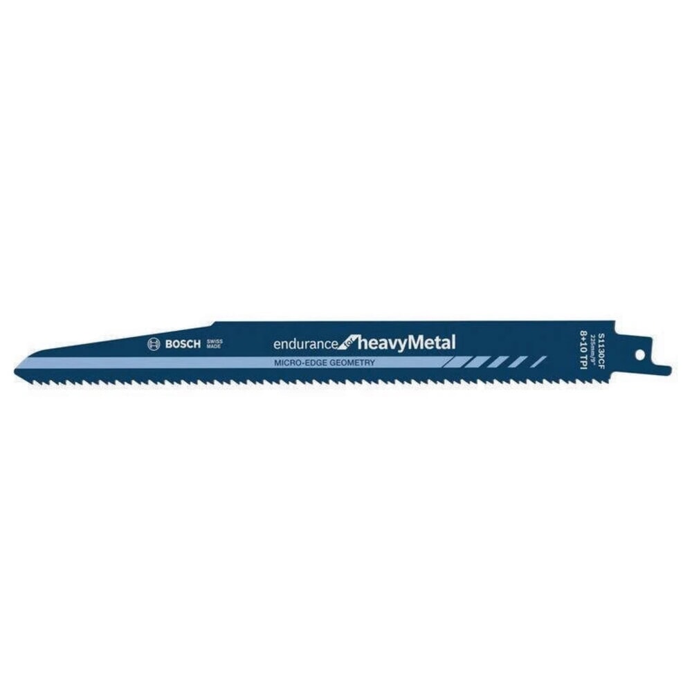Säbelsägeblatt S 1130 CF L.225mm B.22mm TPI 8+10 2,5+3,2mm 2x2 Geometrie 25 Pk. Produktabbildung: Säbelsägeblatt S 1130 CF L.225mm B.22mm TPI 8+10 2,5+3,2mm 2x2 Geometrie 25 Pk.