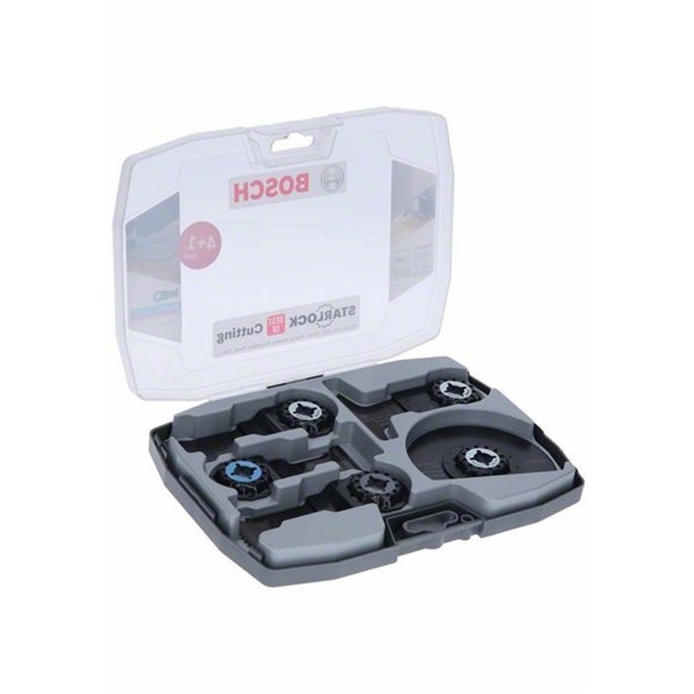 Produktabbildung: BOSCH Sägeblatt-Set Starlock Best of Cutting 5tlg. m.Hard Wood AIZ 32 BSPB u.a.