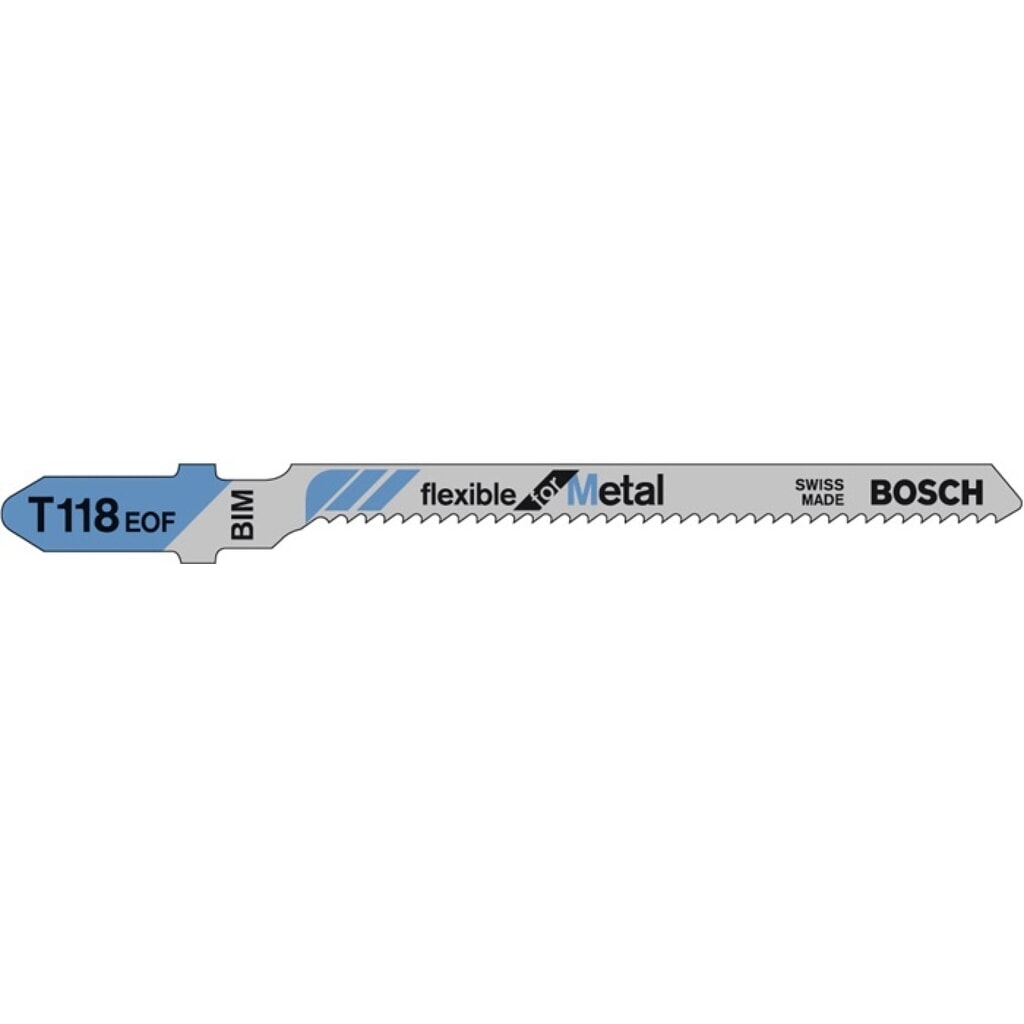 BOSCH Stichsägeblatt T 118 EOF Gesamt-L.83mm Zahnt.1,5mm BIM 5er Pk Produktabbildung Nr. 2: BOSCH Stichsägeblatt T 118 EOF Gesamt-L.83mm Zahnt.1,5mm BIM 5er Pk