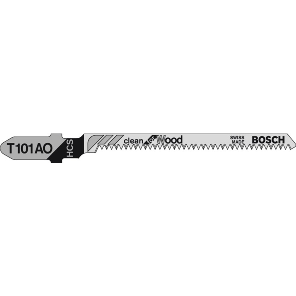 Produktabbildung Nr. 2: BOSCH Stichsägeblatt T 101 AO Gesamt-L.83mm Zahnt.1,4mm HCS 5 St./Karte