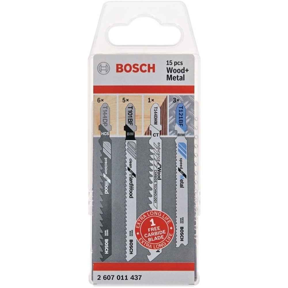 Produktabbildung: BOSCH Stichsägeblatt-Set JSB Wood and Metal 15-tlg.HO