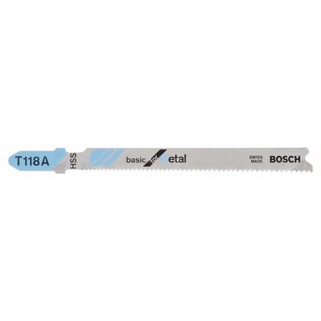 BOSCH Stichsägeblatt T 118 A Basic for Metal, HSS, 100er Pack