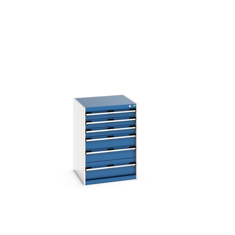Immagine del prodotto: Cassettiera bott cubio, cassetti 3x100 + 2x150 x 1x200 mm, portata 75 kg ciascuno, larghezza 650 mm, Blu genziana