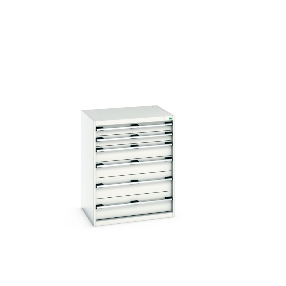 Product image: bott cubio drawer cabinet, drawers 2 x 100 + 2 x 150 + 2 x 200 mm, capacity 200 kg each, width 800 mm, light grey