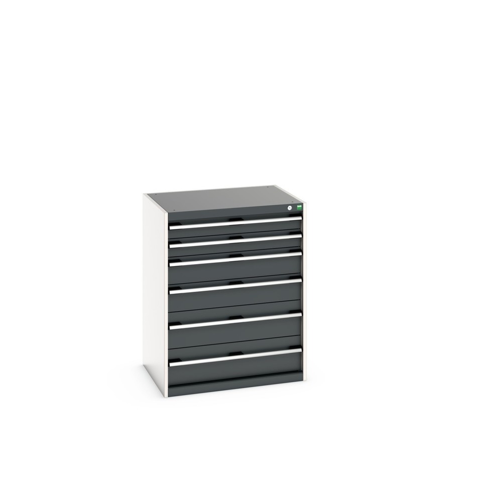 Product image no. 1: bott cubio drawer cabinet, drawers 2 x 100 + 2 x 150 x 2 x 200 mm, capacity 75 kg each, width 800 mm, anthracite grey