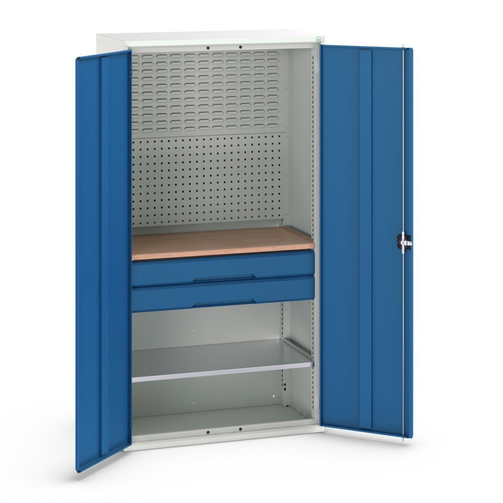 Immagine del prodotto n. 1: bott verso Armadio ad ante battenti con 2 cassetti, con 2 ripiani e parete posteriore, LxPxA: 1050 x 550 x 2000 mm