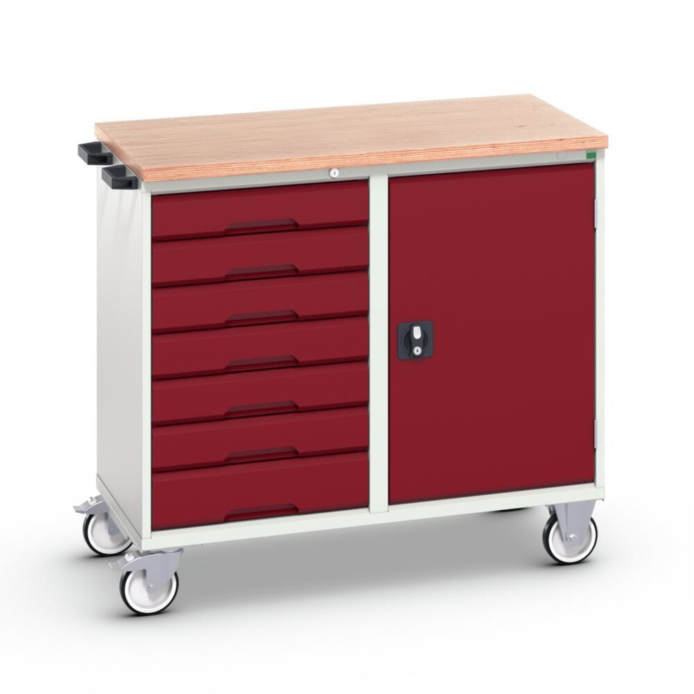 Product image no. 1: bott verso assembly trolley with 7 drawers, door and multiplex top