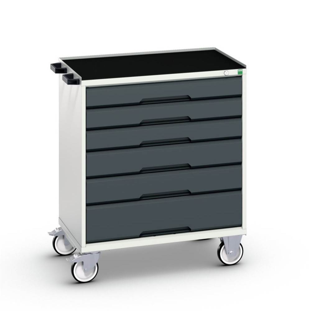 Illustration du produit: bott verso Chariot d’atelier, avec 6 tiroirs et rebord anti-chute, lxPxH : 800 x 550 x 965 mm
