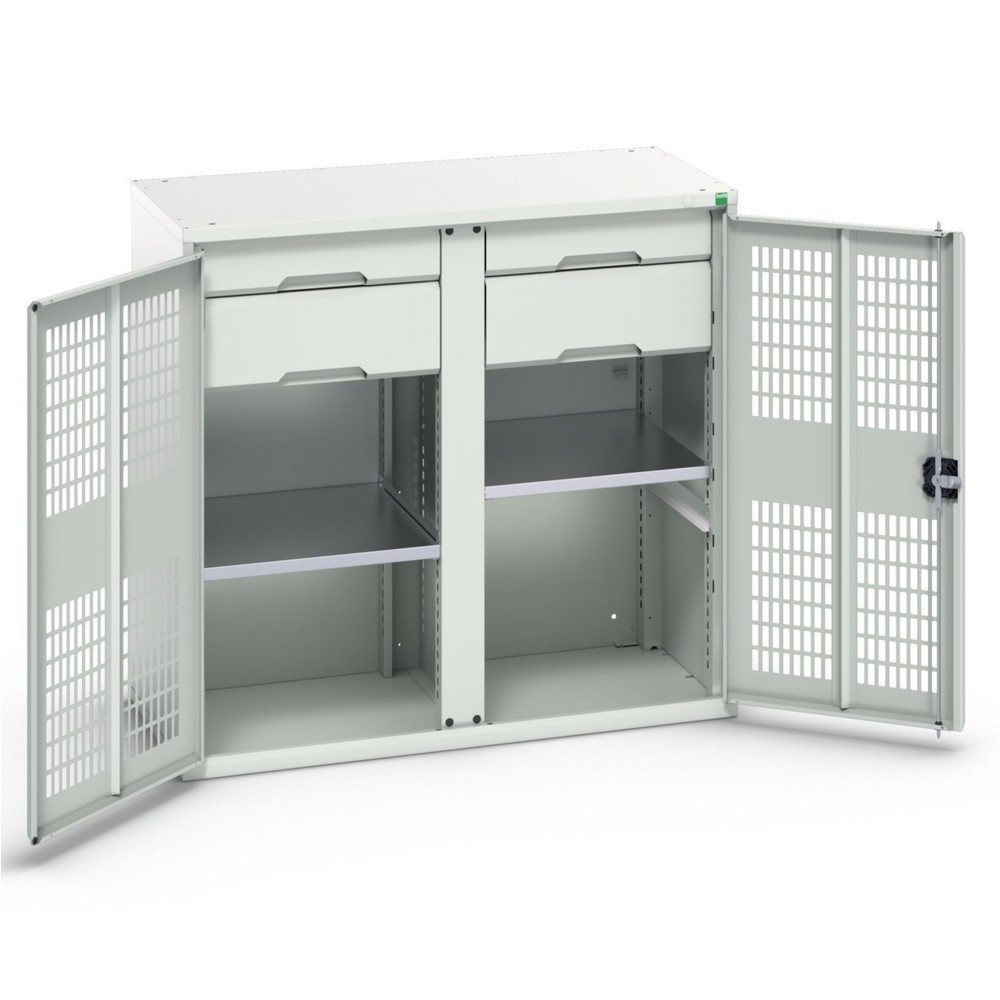 Product image no. 1: bott verso clothes locker with ventilation, with 2 shelves, 4 drawers, partition, WxDxH: 1050 x 550 x 1000 mm