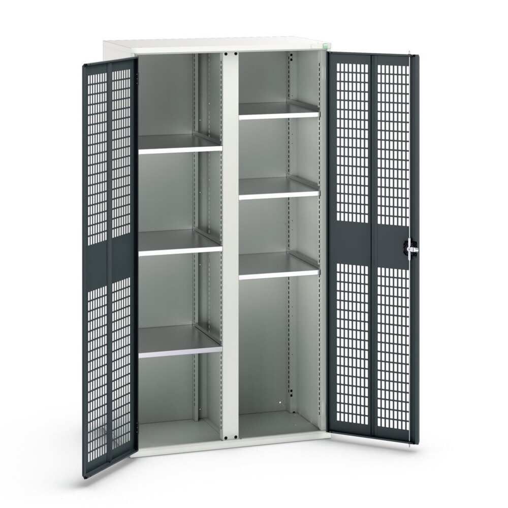 Product image no. 1: bott verso clothes locker with ventilation, with 6 shelves and partition, WxDxH: 1050 x 550 x 2000 mm