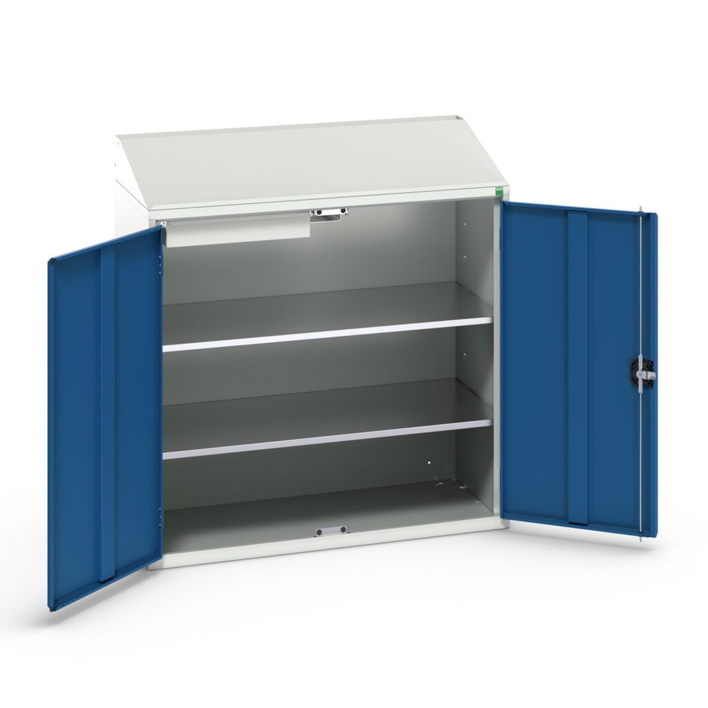 bott verso Economy Pult, mit 2 Fachböden und 1 Schublade, BxTxH: 1050 x 550 x 1130 mm Produktabbildung Nr. 1: bott verso Economy Pult, mit 2 Fachböden und 1 Schublade, BxTxH: 1050 x 550 x 1130 mm