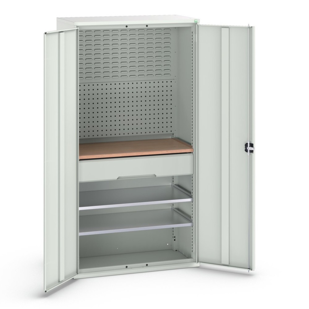 Produktabbildung Nr. 1: bott verso Flügeltürschrank mit 1 Schublade, mit 2 Fachböden und Rückwand, BxTxH: 1050 x550 x 2000 mm