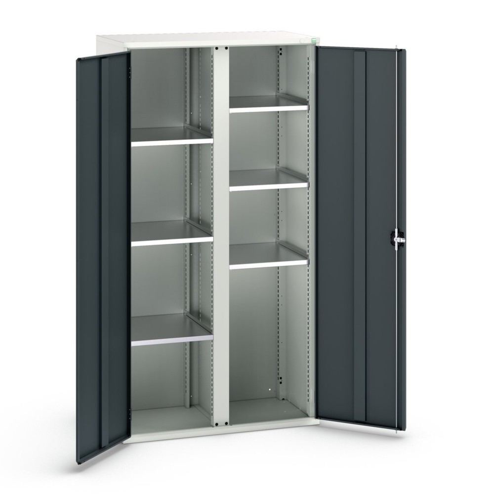 Produktabbildung: bott verso Flügeltürschrank, mit 6 Fachböden, BxTxH: 1050 x550 x 2000 mm