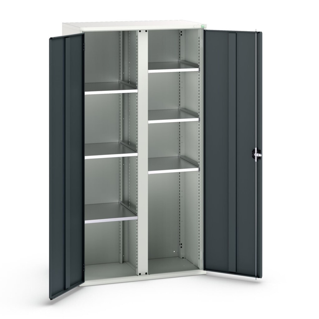 Produktabbildung: bott verso Flügeltürschrank, mit 6 Fachböden, BxTxH: 1050 x550 x 2000 mm