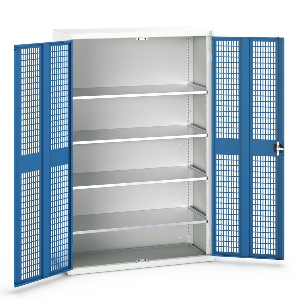 Produktabbildung Nr. 1: bott verso Flügeltürschrank mit Belüftung, mit 4 Fachböden, BxTxH: 1300 x 550 x 2000 mm