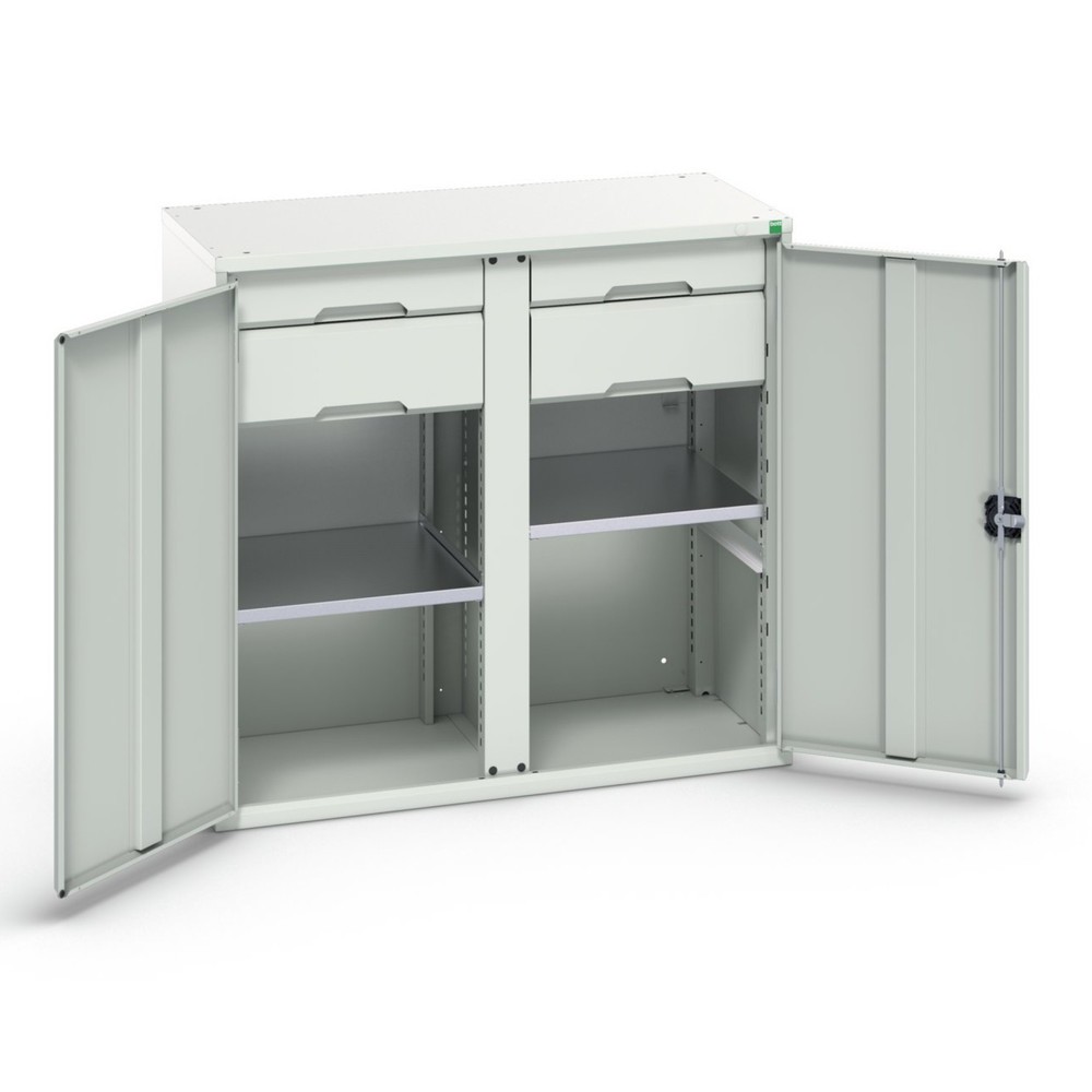 Produktabbildung: bott verso Beistellschrank mit Schubladen, mit 2 Fachböden und 4 Schubladen, BxTxH: 1050 x 550 x 1000 mm