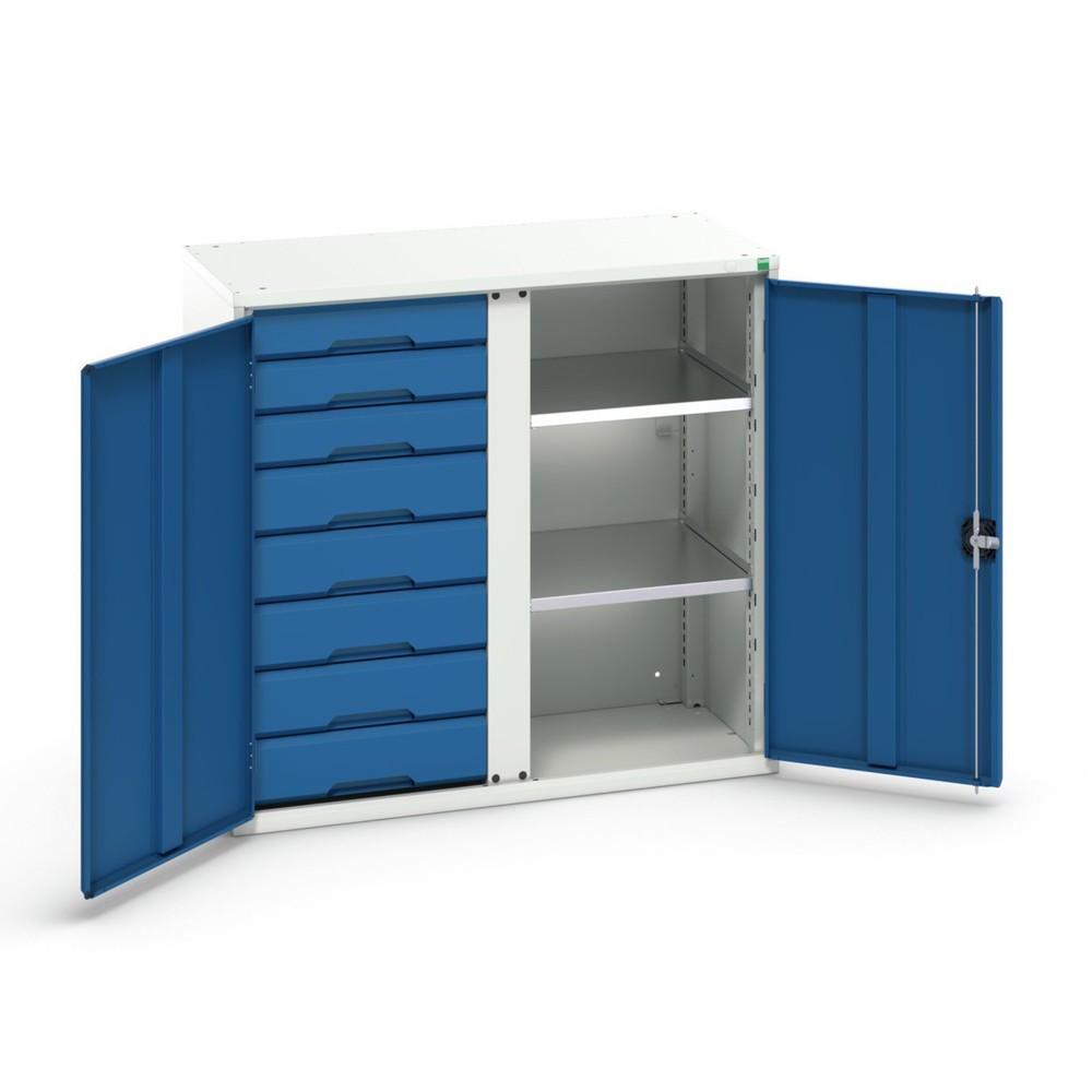Produktabbildung: bott verso Beistellschrank mit Schubladen, mit 2 Fachböden und 8 Schubladen, BxTxH: 1050 x 550 x 1000 mm