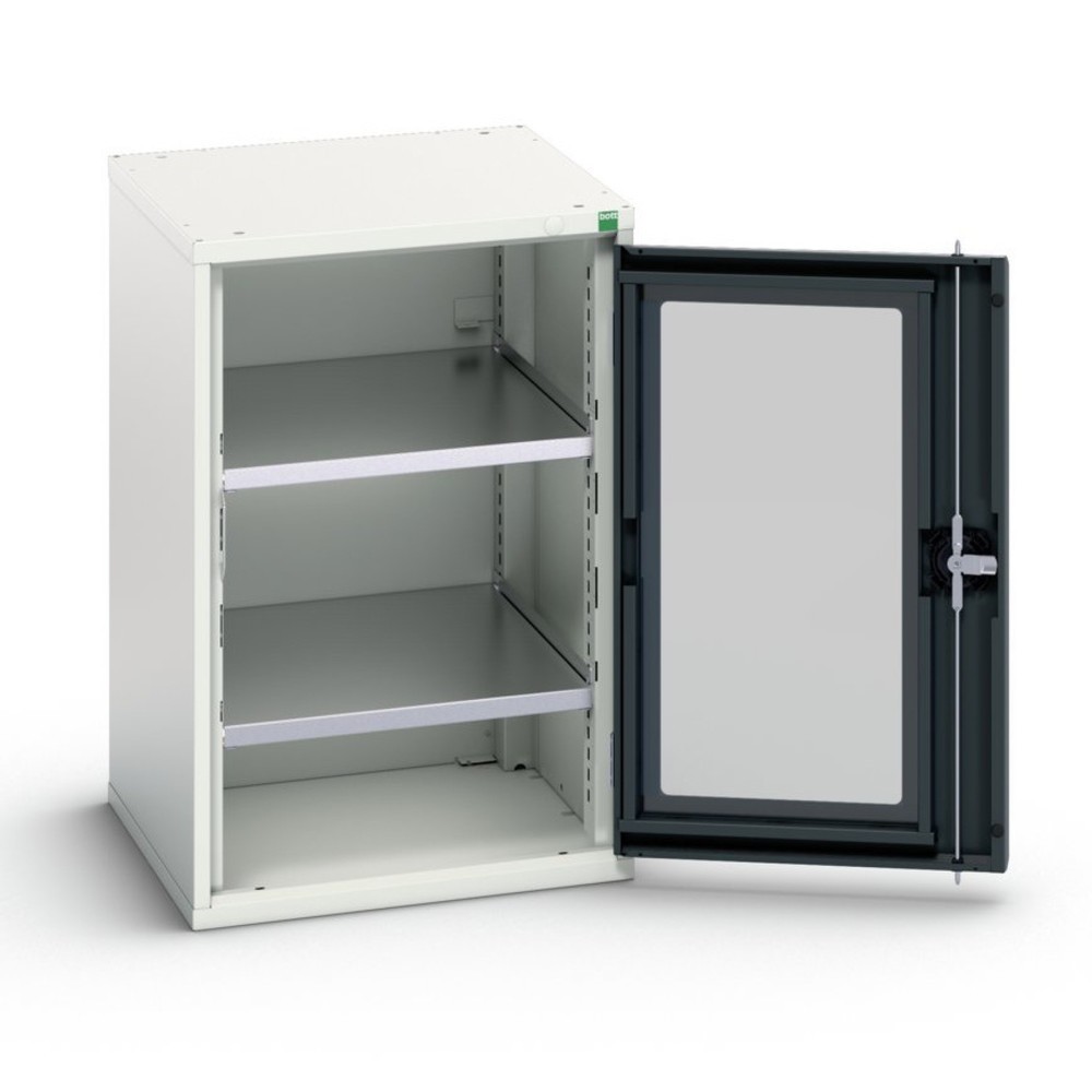 Produktabbildung: bott verso Beistellschrank mit Sichtfenster, mit 2 Fachböden, BxTxH: 525 x 550 x 800 mm