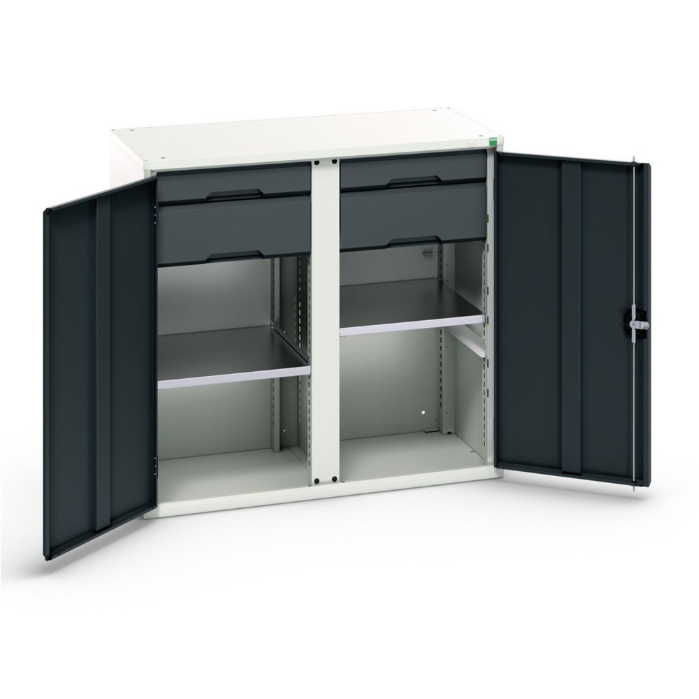Product image no. 1: bott verso side cabinet with drawers, with 2 shelves and 4 drawers, WxDxH: 1050 x 550 x 1000 mm