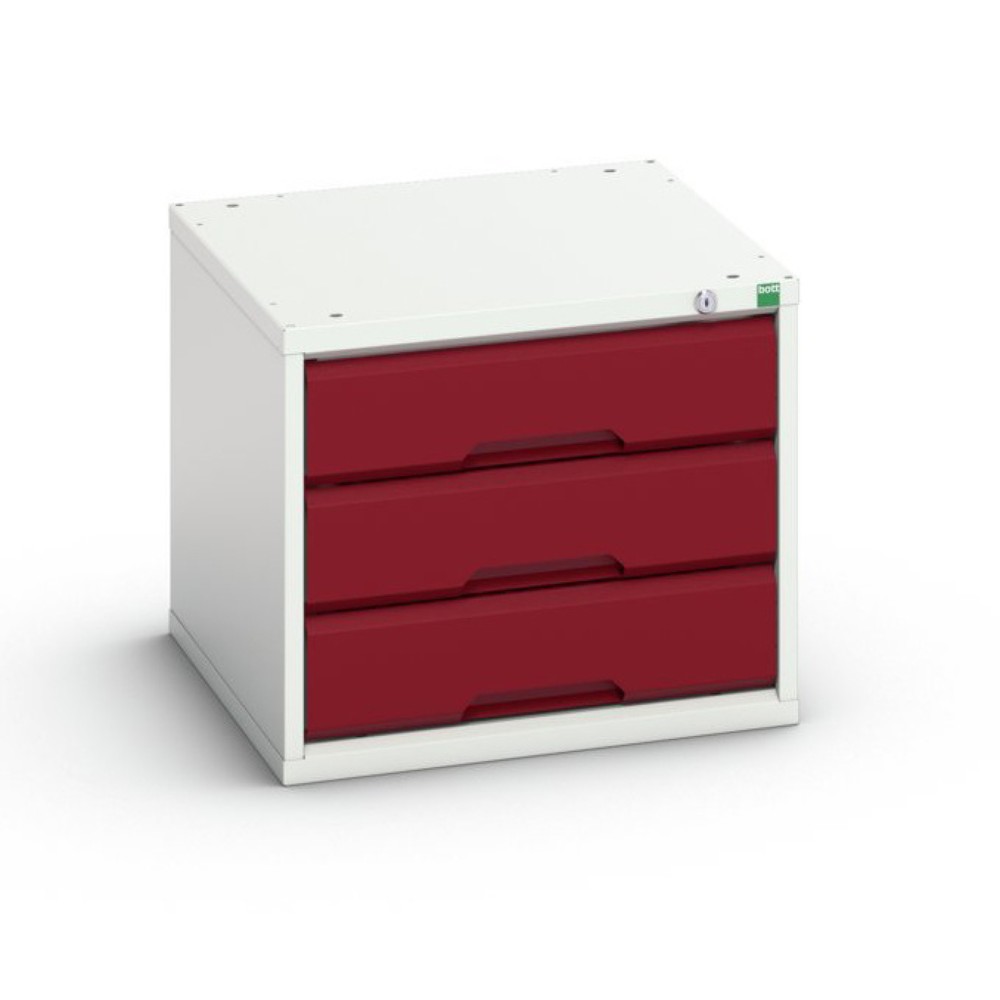Produktabbildung: bott verso Schubladenschrank, mit 3 Schubladen, BxTxH: 525 x 550 x 450 mm