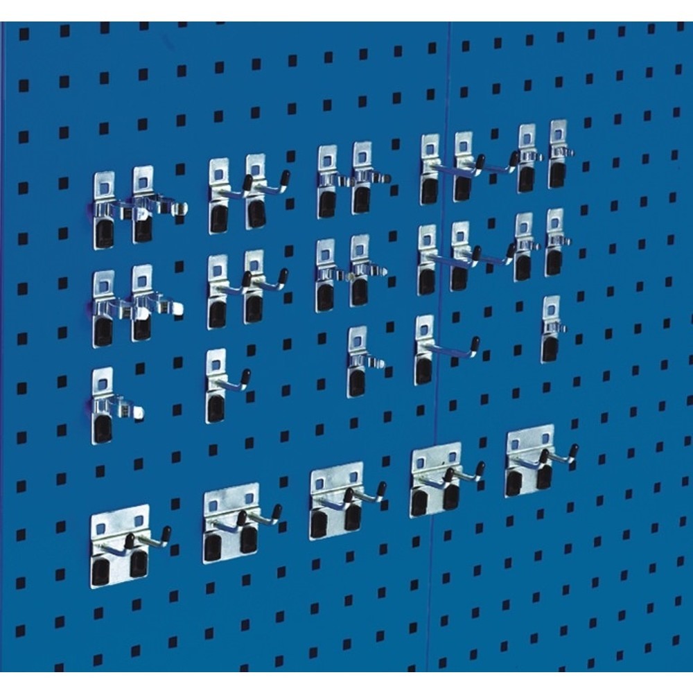 Produktabbildung: bott Werkzeughalter, 10Haken/5Doppelhaken/15einfache Werkzkle, BxHmm, 15 Werkzeugklemmen, 30-tlg.10 Haken/5 Doppelhaken/