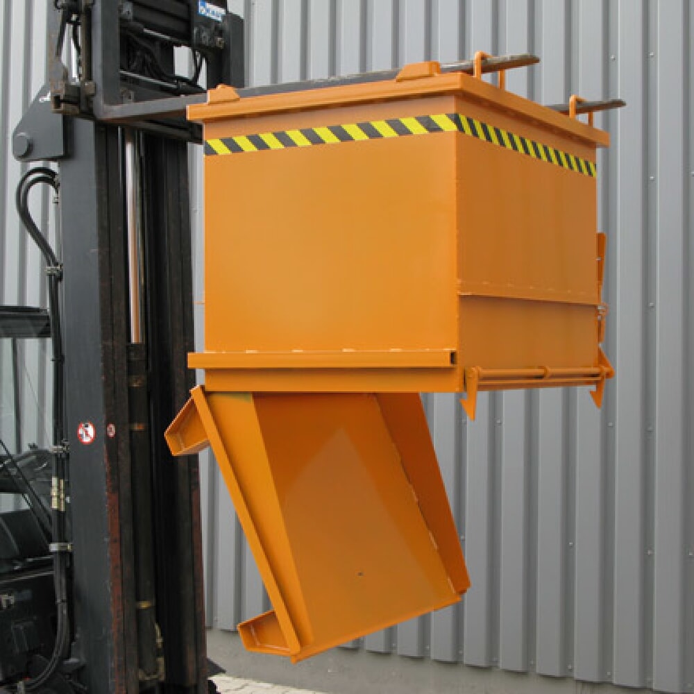 Productafbeelding nr. 2: Bouwstofcontainer Eichinger® met uitklapbare bodem, 1.000 kg, 300 liter zuiver oranje
