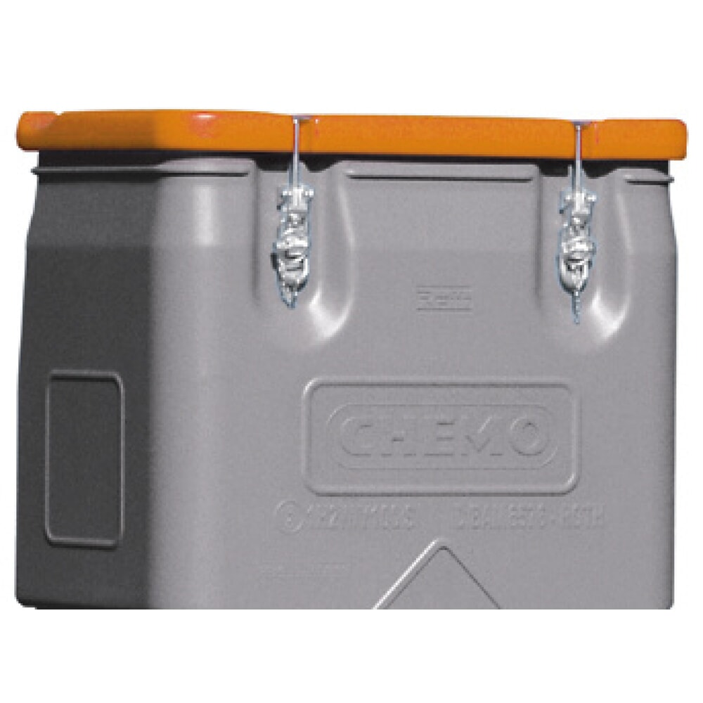 N° de l'image du produit 2 : Box mobile CEMO, homologation produits dangereux, 170 l, couvercle orange