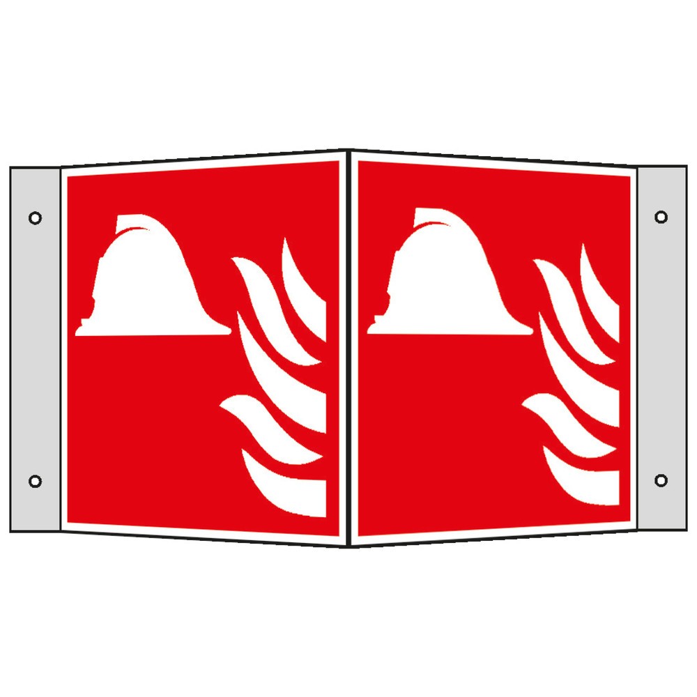 Product afbeelding: SafetyMarking® Middel/apparaat voor brandbestrijding, hoekbord, h x b 150 x 150 mm, aluminium HI