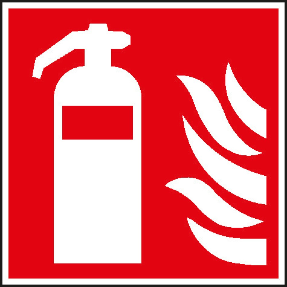 Product afbeelding: SafetyMarking® Brandblusser met vlammen, hxb 100 x 100 mm, folie HI