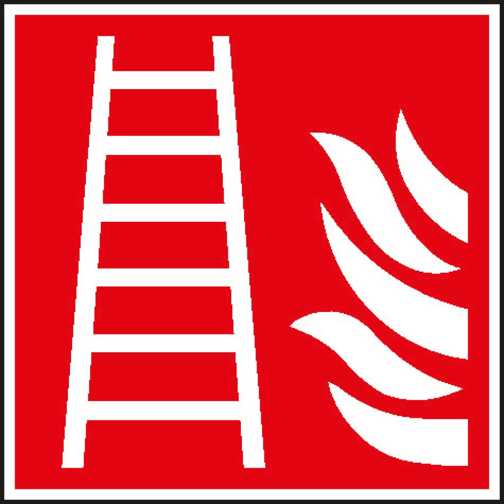 Product afbeelding: SafetyMarking® Brandbeveiligingsbord – brandladder, h x b 150 x 150 mm, folie HI