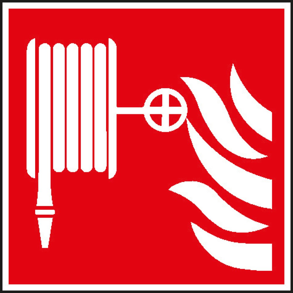 Product afbeelding: SafetyMarking® Brandslang met vlammen, hxb 150 x 150 mm, folie HI